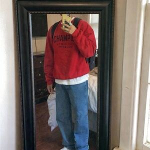 Champion Athletics Vintage Style Red Crewneck Sweatshirt